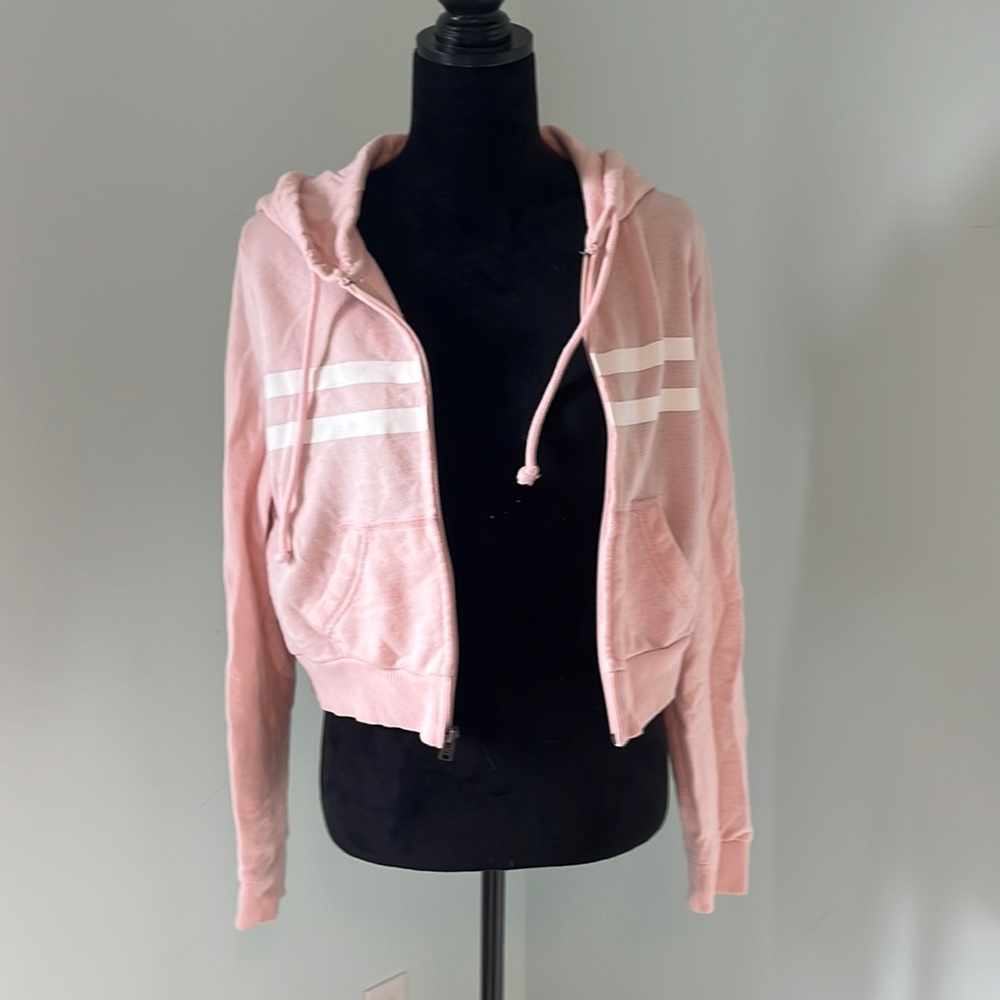 Hollister Light Pink Zip Hoodie
